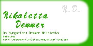 nikoletta demmer business card